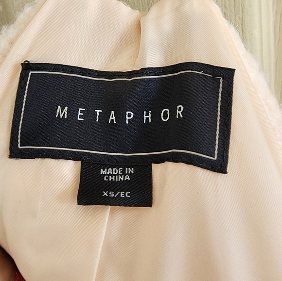 Metaphor wool blend women's pale pink coat size xs. - Picture 3 of 4